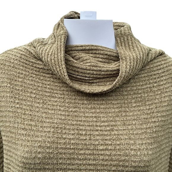 We The Free Womens Kitty Thermal Tunic sz XS Army Green Waffle Casual Oversized - Picture 5 of 14